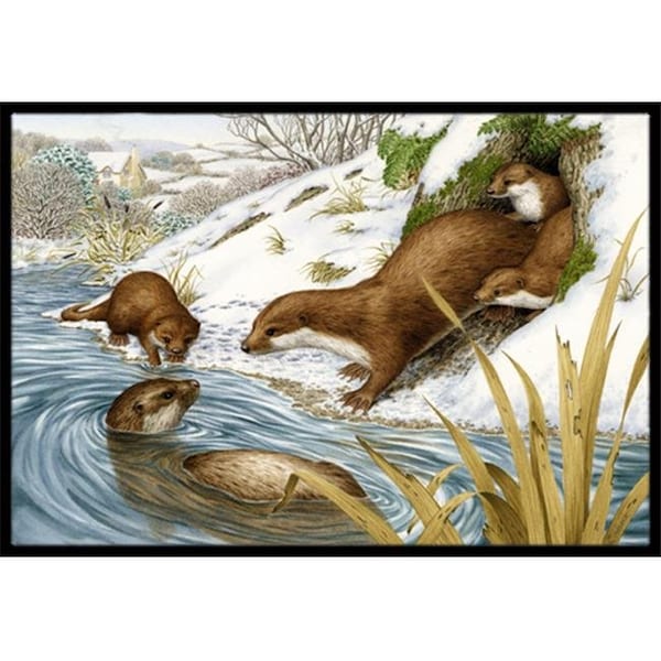 Carolines Treasures ASA2186MAT Playtime Otters Indoor or Outdoor Mat; 18 x 27 ASA2186MAT - main